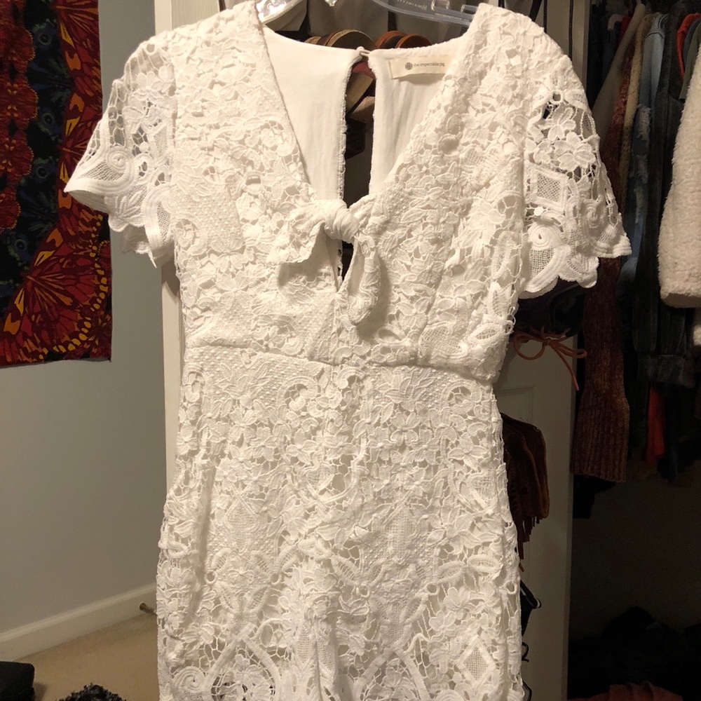 white lace romper